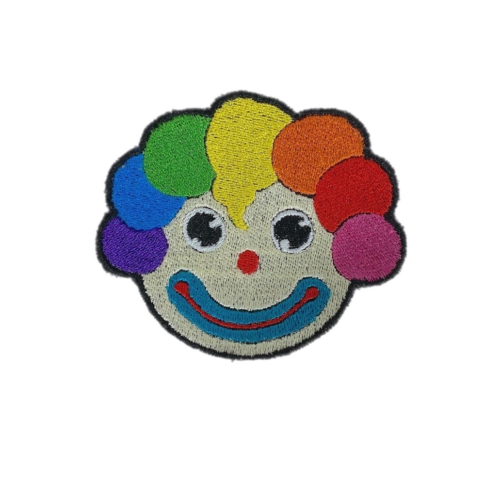 DandyFlowerTrash Clown-Core Artist Made Clown Face Iron On Embroidered Patch